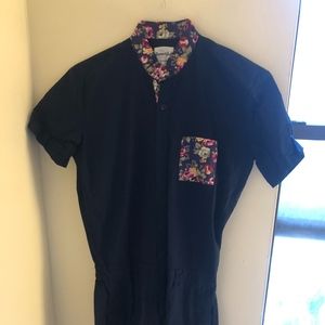Romperjack Floral/Navy Romper